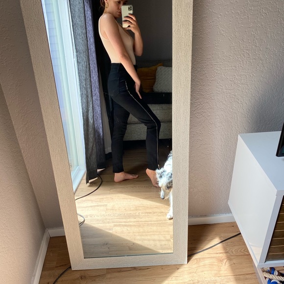 High waist , zipper detail black Paige jeans - Picture 2 of 8